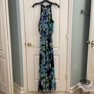 Vince Camuto Long green blue dress. Size 10.